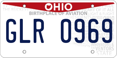 OH license plate GLR0969