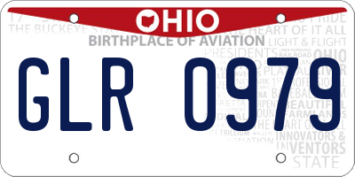 OH license plate GLR0979