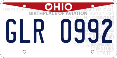OH license plate GLR0992