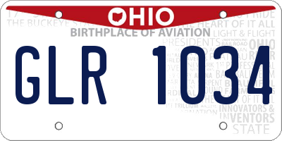 OH license plate GLR1034