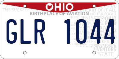 OH license plate GLR1044