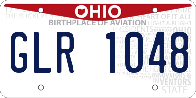 OH license plate GLR1048