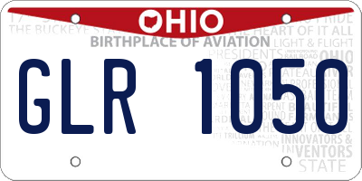 OH license plate GLR1050