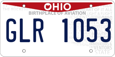 OH license plate GLR1053