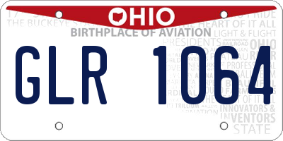 OH license plate GLR1064