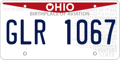 OH license plate GLR1067