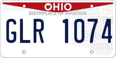 OH license plate GLR1074