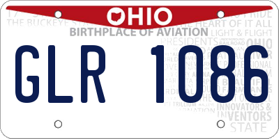 OH license plate GLR1086
