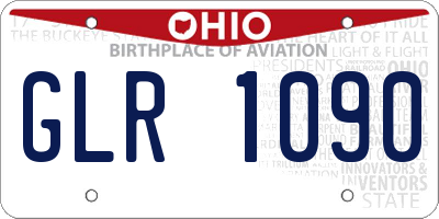 OH license plate GLR1090