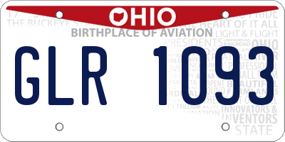 OH license plate GLR1093