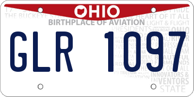 OH license plate GLR1097