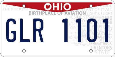 OH license plate GLR1101