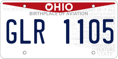 OH license plate GLR1105