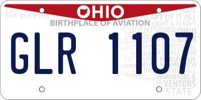 OH license plate GLR1107
