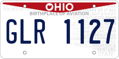 OH license plate GLR1127