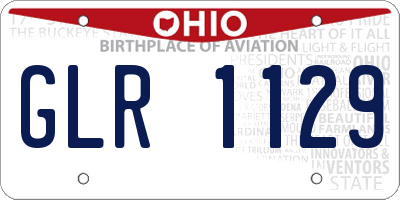 OH license plate GLR1129