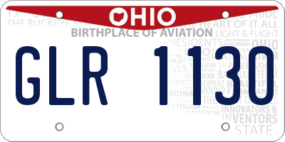 OH license plate GLR1130