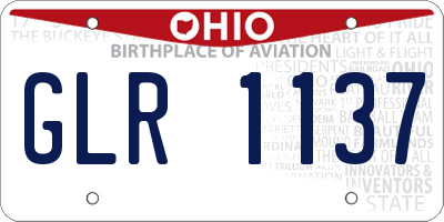 OH license plate GLR1137