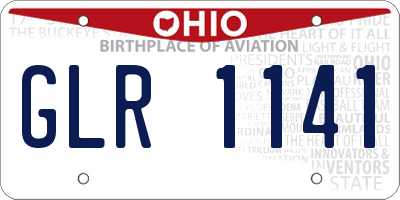 OH license plate GLR1141