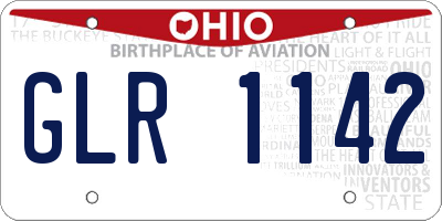 OH license plate GLR1142