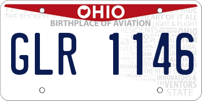 OH license plate GLR1146