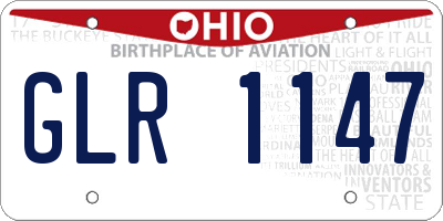 OH license plate GLR1147