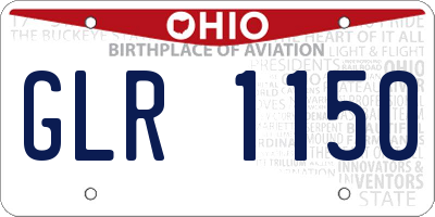 OH license plate GLR1150