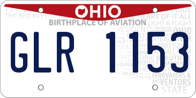 OH license plate GLR1153