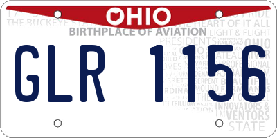 OH license plate GLR1156