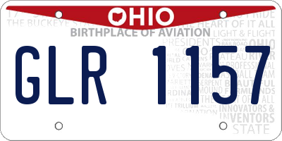 OH license plate GLR1157