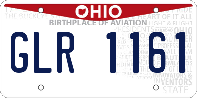 OH license plate GLR1161