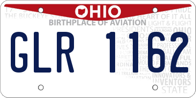 OH license plate GLR1162
