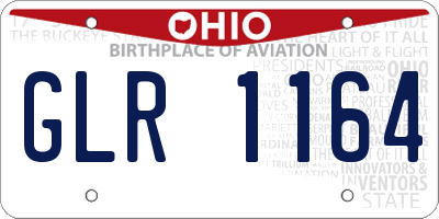 OH license plate GLR1164