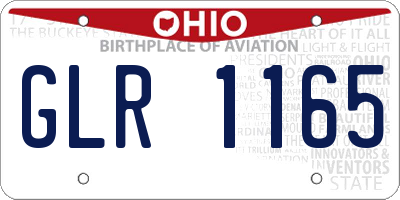 OH license plate GLR1165