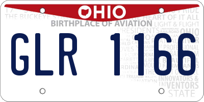 OH license plate GLR1166