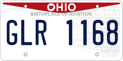 OH license plate GLR1168