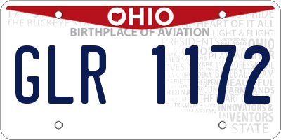OH license plate GLR1172