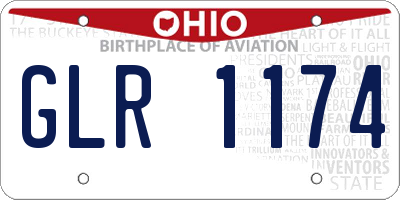 OH license plate GLR1174