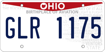 OH license plate GLR1175