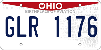 OH license plate GLR1176