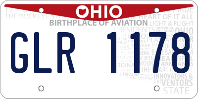 OH license plate GLR1178