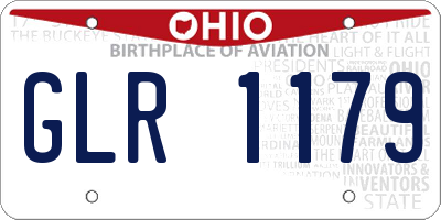OH license plate GLR1179
