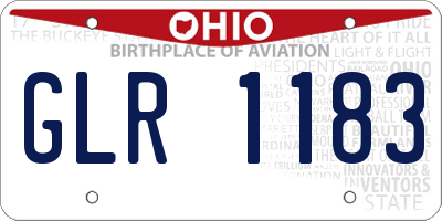OH license plate GLR1183