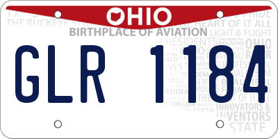 OH license plate GLR1184
