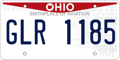 OH license plate GLR1185
