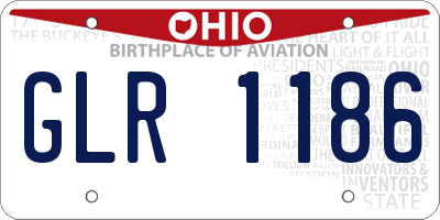 OH license plate GLR1186