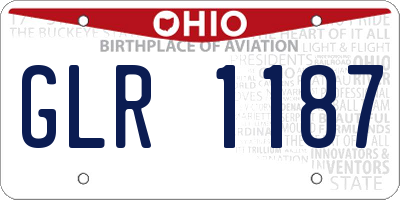 OH license plate GLR1187