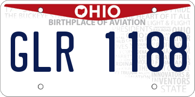 OH license plate GLR1188