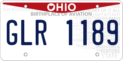 OH license plate GLR1189