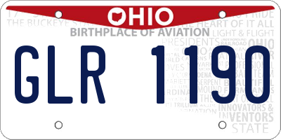 OH license plate GLR1190